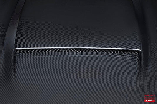 Ford Mustang GT 5.0 V6 3.6 Ecoboost 2.3 S550.1 2015-2017 with Aftermarket Parts - V1 Vented Style Hood Bonnet Carbon Fiber / FRP from CMST Tuning
