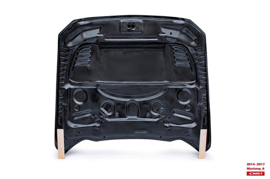 Ford Mustang GT 5.0 V6 3.6 Ecoboost 2.3 S550.1 2015-2017 with Aftermarket Parts - V1 Vented Style Hood Bonnet Carbon Fiber / FRP from CMST Tuning