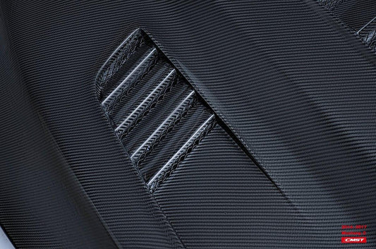 Ford Mustang GT 5.0 V6 3.6 Ecoboost 2.3 S550.1 2015-2017 with Aftermarket Parts - V3 Vented Style Hood Bonnet Carbon Fiber / FRP from CMST Tuning