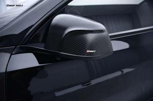 Tesla Model Y Performance AWD Long Range RWD Standard 2020-ON with Aftermarket Parts - Mirror Cover Pre-preg Carbon Fiber from CMST Tuning