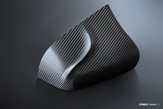 Tesla Model Y Performance AWD Long Range RWD Standard 2020-ON with Aftermarket Parts - Mirror Cover Pre-preg Carbon Fiber from CMST Tuning