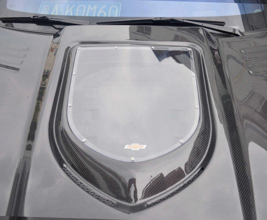 Chevrolet Camaro 5th Gen Z/28 2SS 1SS 2LT 2LS 1LT 1LS 2010-2014 & Camaro 5th Gen ZL1 2012-2015 with Aftermarket Parts - V1 Glass Clearview Style Hood Bonnet Carbon Fiber / FRP from CMST Tuning