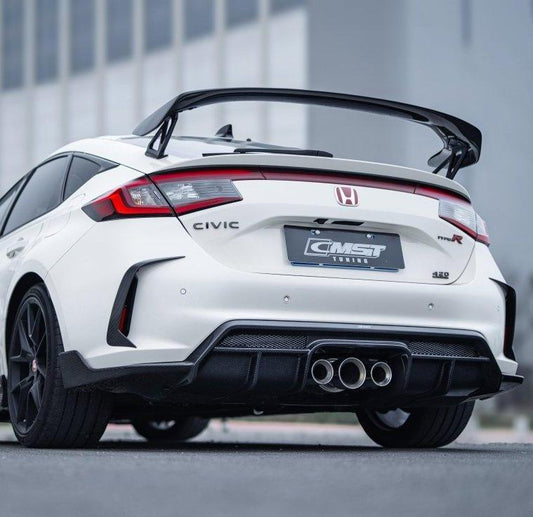 Honda Civic Type-R FL5 2023-ON with Aftermarket Parts - Carbon Fiber/FRP Rear Bumper Canards from CMST Tuning