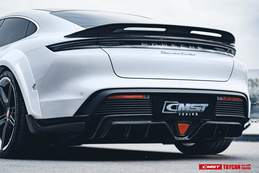 CMST Tuning Carbon Fiber Rear Diffuser & Canards for Porsche Taycan Turbo & Turbo S - Performance SpeedShop
