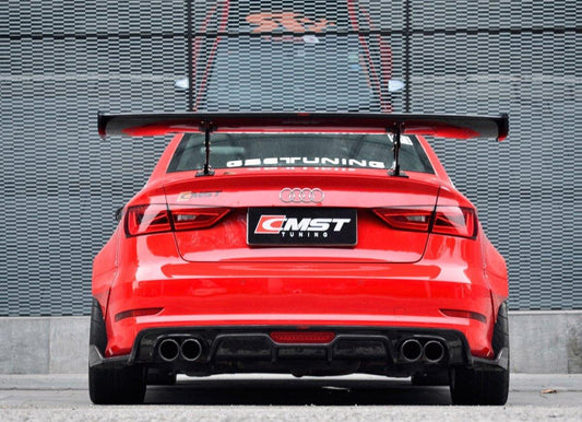 Audi S3 A3 8V 2014 2015 2016 with Aftermarket Parts - Rear Diffuser Carbon Fiber from CMST Tuning