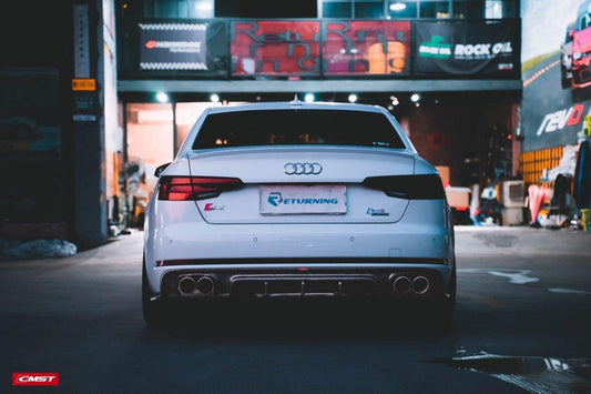 Audi S4 A4 S-line (with s-line bumper,does not fit base model) B9 2017 2048 2019 with Aftermarket Parts - Rear Diffuser Carbon Fiber from CMST Tuning