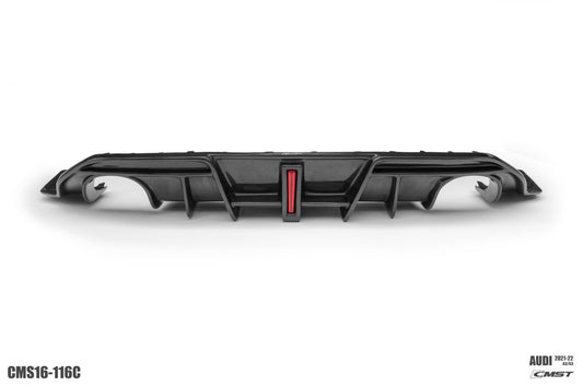 Audi S3 A3 S-line (with s-line bumper,does not fit base model) 8Y 2021-ON with Aftermarket Parts - Rear Diffuser Carbon Fiber from CMST Tuning