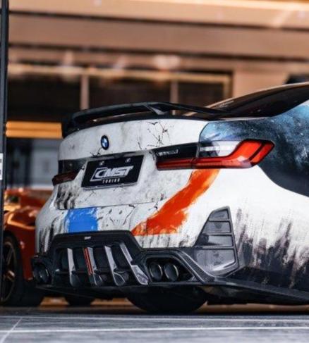 BMW 3 Series 330i M340i G20 G21 LCI 2023-ON (fitment for 330i requires M-Sport package bumper) with Aftermarket Parts - Pre-preg Carbon & FRP Rear Diffuser from CMST Tuning
