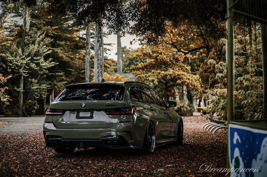 BMW 3 Series 330i M340i G20 G21 Pre-LCI 2020 2021 2022 (fitment for 330i requires M-Sport package bumper) with Aftermarket Parts - Rear Diffuser Carbon Fiber / FRP from CMST Tuning