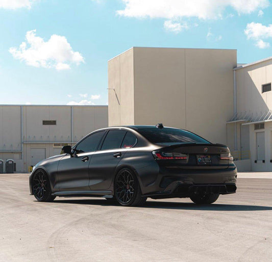 BMW 3 Series 330i M340i G20 G21 Pre-LCI 2020 2021 2022 (fitment for 330i requires M-Sport package bumper) with Aftermarket Parts - Rear Diffuser Carbon Fiber / FRP from CMST Tuning