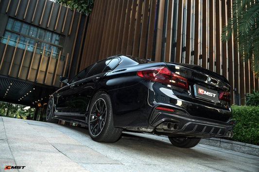 BMW 5 series M550 540 530 (with M-package bumper, does not fit base model) G30 Pre-LCI 2017-2020 with Aftermarket Parts - Carbon Fiber & FRP Rear Diffuser from CMST Tuning