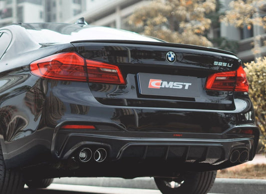 BMW 5 series M550 540 530 (with M-package bumper, does not fit base model) G30 Pre-LCI 2017-2020 with Aftermarket Parts - Carbon Fiber & FRP Rear Diffuser from CMST Tuning