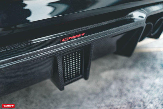 BMW F87 M2 M2C 2016-2021 with Aftermarket Parts - Vacuumed Carbon Rear Diffuser from CMST Tuning
