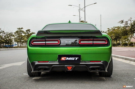 Dodge Challenger Hellcat Redeye T/A Scat Pack 392 SRT R/T SXT SE 2008-2023 with Aftermarket Parts - Carbon Fiber / FRP Rear Diffuser from CMST Tuning