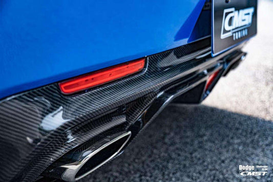 Dodge Challenger Hellcat Redeye T/A Scat Pack 392 SRT R/T SXT SE 2008-2023 with Aftermarket Parts - Carbon Fiber / FRP Rear Diffuser from CMST Tuning
