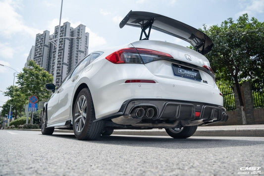 Honda Civic 11th Gen FE1 FE2 FE4 2022-ON with Aftermarket Parts - Side Skirts Carbon Fiber / FRP from CMST Tuning
