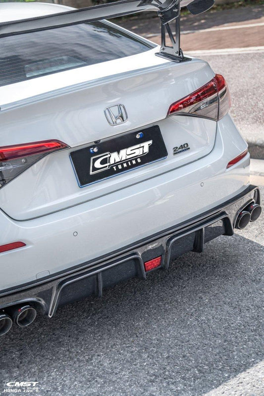Honda Civic 11th Gen FE1 FE2 FE4 2022-ON with Aftermarket Parts - Side Skirts Carbon Fiber / FRP from CMST Tuning