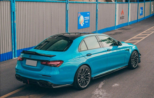 Mercedes Benz E-Class E63S E63 E53 E43 AMG E550 E450 E400 E350 E300 W213 2017-2023 with Aftermarket Parts - Carbon Fiber FRP Rear Diffuser from CMST Tuning