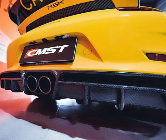 Porsche 991.2 911 GT3RS 2017-2019 with Aftermarket Parts - Vacuumed Carbon & FRP Rear Diffuser from CMST Tuning