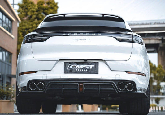 Porsche Cayenne 9Y0 9Y0.1 Base/S/Turbo/Turbo S 2019-2023 & Cayenne 9Y3 9Y3.1 Base/S/Turbo/Turbo S 2019-2023 with Aftermarket Parts - Carbon Fiber & FRP Rear Diffuser from CMST Tuning