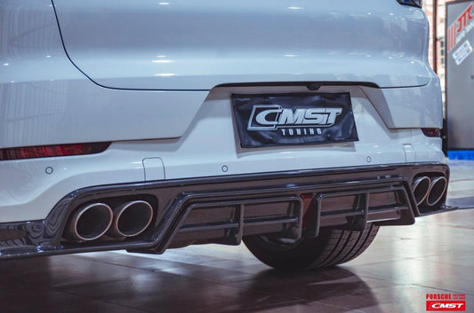 Porsche Cayenne 9Y0 9Y0.1 Base/S/Turbo/Turbo S 2019-2023 & Cayenne 9Y3 9Y3.1 Base/S/Turbo/Turbo S 2019-2023 with Aftermarket Parts - Carbon Fiber & FRP Rear Diffuser from CMST Tuning