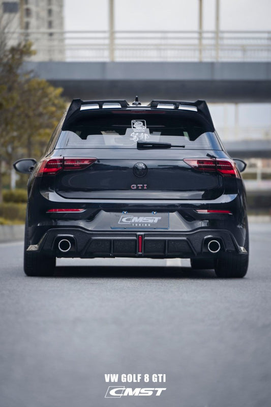 Volkswagen Golf GTI MK8 2022-ON with Aftermarket Parts - Pre-preg Carbon Fiber/FRP Rear Diffuser from CMST Tuning