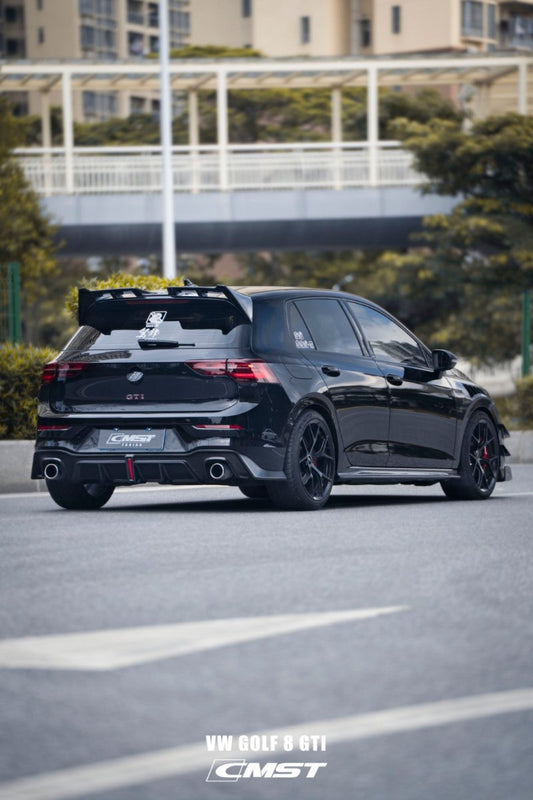 Volkswagen Golf GTI MK8 2022-ON with Aftermarket Parts - Pre-preg Carbon Fiber/FRP Rear Diffuser from CMST Tuning