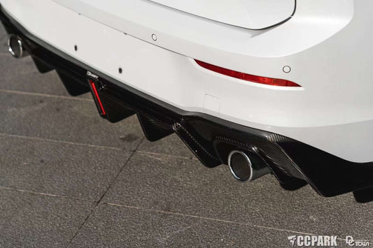 Volkswagen Golf GTI MK8 2022-ON with Aftermarket Parts - Pre-preg Carbon Fiber/FRP Rear Diffuser from CMST Tuning