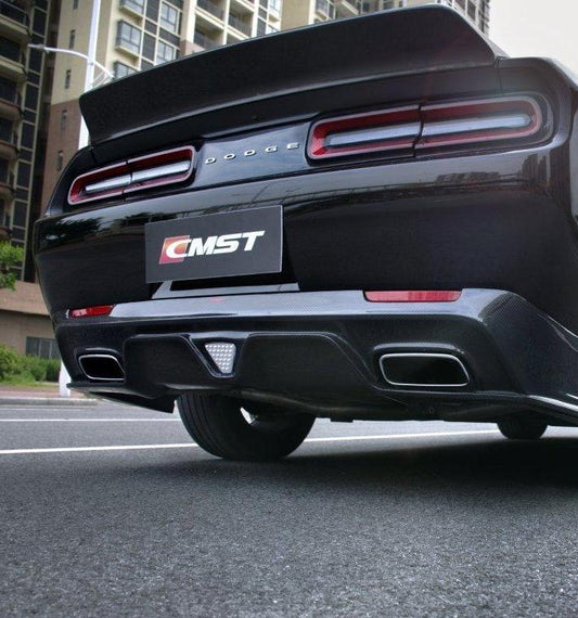 Dodge Challenger Hellcat Redeye T/A Scat Pack 392 SRT R/T SXT SE 2008-2023 with Aftermarket Parts - Rear Duck Bill Tail Spoiler Carbon Fiber / FRP from CMST Tuning