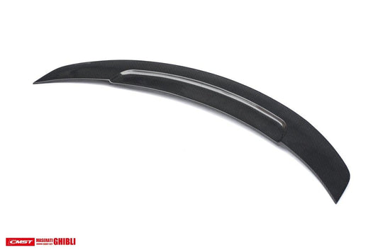 Maserati Ghibli 2014-ON with Aftermarket Parts - V2 Style Rear Duck Bill Tail Spoiler Carbon Fiber / FRP from CMST Tuning