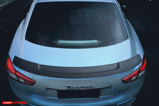 Maserati Ghibli 2014-ON with Aftermarket Parts - V2 Style Rear Duck Bill Tail Spoiler Carbon Fiber / FRP from CMST Tuning