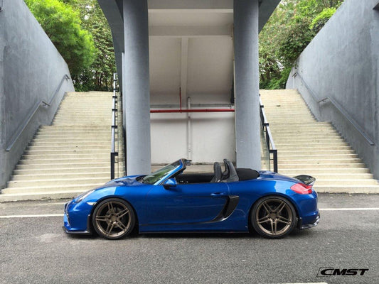 Porsche 981 Boxster (Base / S / GTS) 2012 2013 2014 2015 2016 with Aftermarket Parts - Rear Spoiler Carbon Fiber / FRP from CMST Tuning