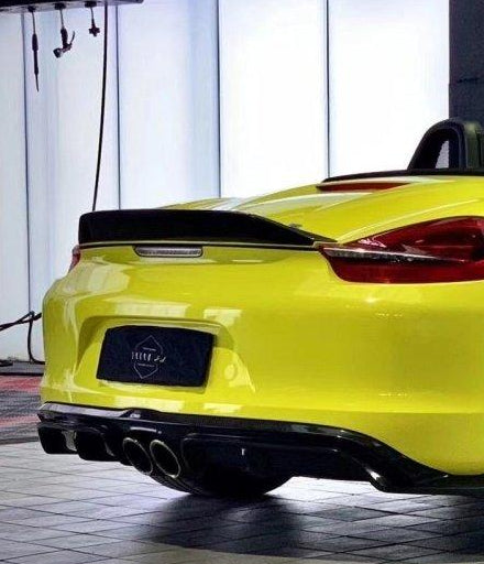 Porsche 981 Boxster (Base / S / GTS) 2012 2013 2014 2015 2016 with Aftermarket Parts - Rear Spoiler Carbon Fiber / FRP from CMST Tuning