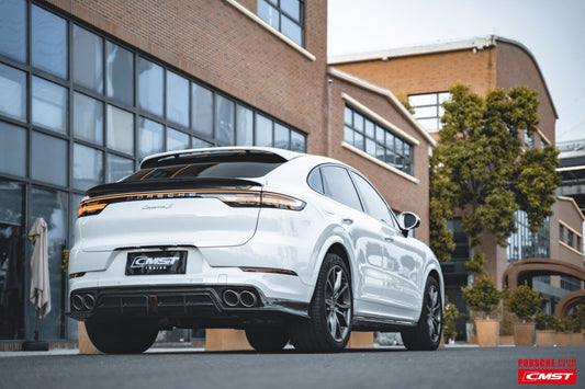 Cayenne 9Y3 9Y3.1 Base/S/GTS/Turbo/Turbo S/Turbo GT 2019-2023 & Cayenne 9Y3 9Y3.2 Base/S/GTS/Turbo/Turbo S/Turbo GT 2024-ON with Aftermarket Parts - Vacuumed Carbon & FRP Rear Spoiler from CMST Tuning