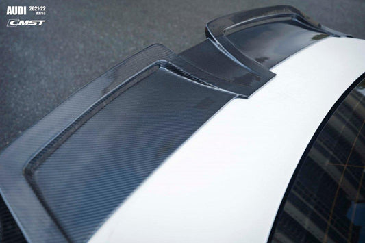 Audi RS3 S3 A3 8Y 2021-ON with Aftermarket Parts - Rear Spoiler Carbon Fiber from CMST Tuning