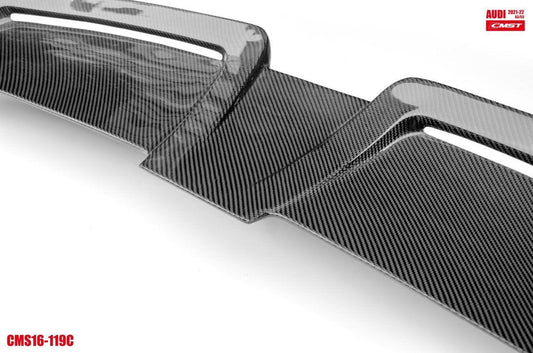 Audi RS3 S3 A3 8Y 2021-ON with Aftermarket Parts - Rear Spoiler Carbon Fiber from CMST Tuning