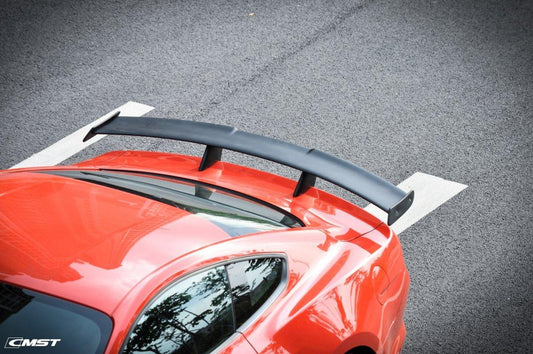 Ford Mustang GT 5.0 Mach1 Bullitt V6 3.6 Ecoboost 2.3 S550.1 S550.2 2015-2023 with Aftermarket Parts - V2 Style Rear Wing Carbon Fiber / FRP from CMST Tuning