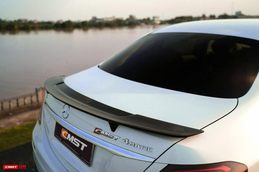 Mercedes Benz E-Class E63S E63 E53 E43 AMG E550 E450 E400 E350 E300 W213 2017-2023 with Aftermarket Parts - Rear Spoiler Carbon Fiber/FRP from CMST Tuning