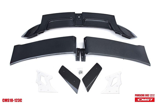 Porsche 911 992 992.1 Carerra Base/S/T/4/4S/Targa 4/Targa 4S/GTS 2020-2024 with Aftermarket Parts - V1 Style Carbon Fiber & FRP Rear Spoiler from CMST Tuning