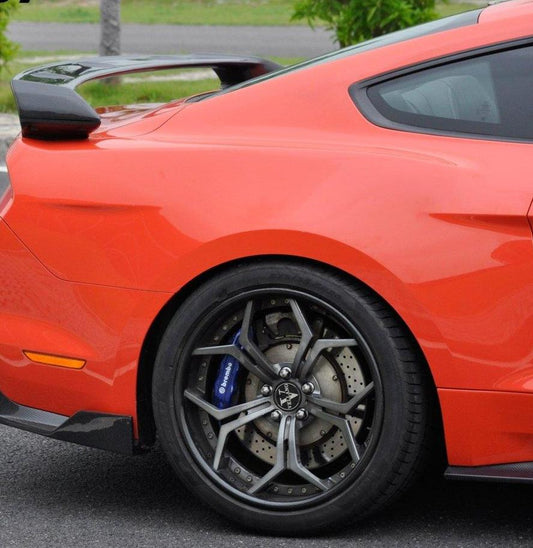 Ford Mustang GT 5.0 Mach1 Bullitt V6 3.6 Ecoboost 2.3 S550.1 S550.2 2015-2023 with Aftermarket Parts - V1 Style Rear Wing Carbon Fiber / FRP from CMST Tuning
