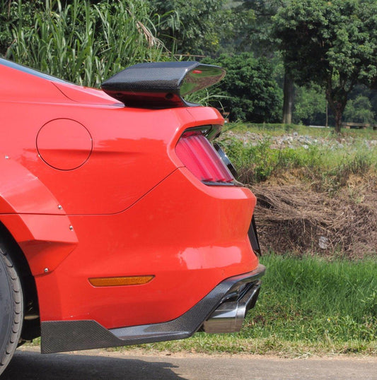 Ford Mustang GT 5.0 Mach1 Bullitt V6 3.6 Ecoboost 2.3 S550.1 S550.2 2015-2023 with Aftermarket Parts - V1 Style Rear Wing Carbon Fiber / FRP from CMST Tuning