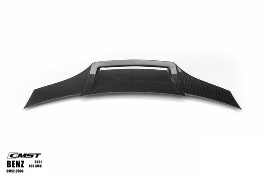 Mercedes Benz E-Class E63S E63 E53 E43 AMG E550 E450 E400 E350 E300 W213 2017-2023 with Aftermarket Parts - Pre-preg Carbon Fiber FRP Rear Duck Bill Tail Spoiler from CMST Tuning