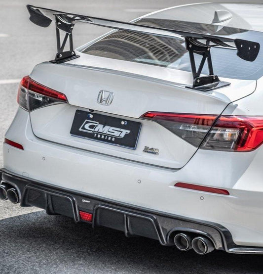Honda Civic 11th Gen FE1 FE2 FE4 2022-ON with Aftermarket Parts - Rear Spoiler Wing Carbon Fiber / FRP from CMST Tuning
