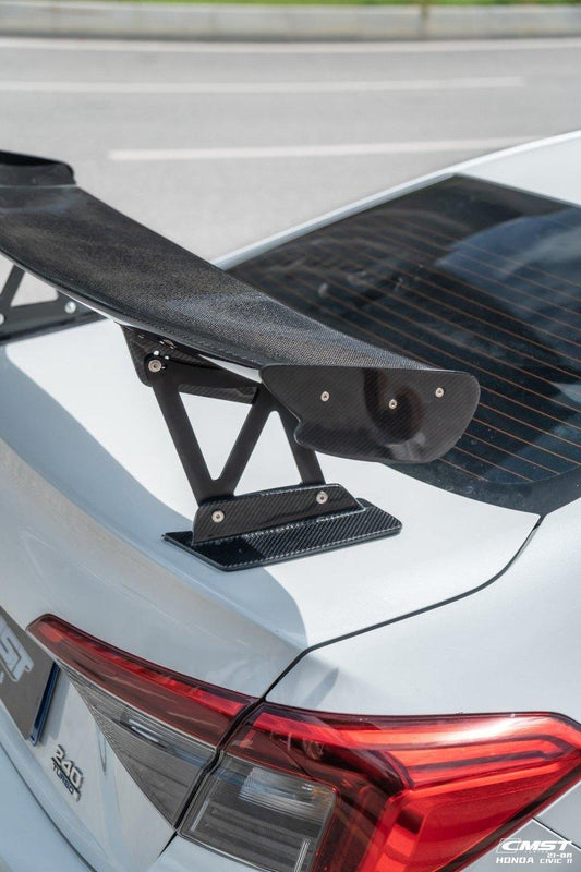 Honda Civic 11th Gen FE1 FE2 FE4 2022-ON with Aftermarket Parts - Rear Spoiler Wing Carbon Fiber / FRP from CMST Tuning