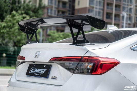 Honda Civic 11th Gen FE1 FE2 FE4 2022-ON with Aftermarket Parts - Rear Spoiler Wing Carbon Fiber / FRP from CMST Tuning