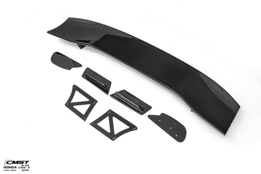 Honda Civic 11th Gen FE1 FE2 FE4 2022-ON with Aftermarket Parts - Rear Spoiler Wing Carbon Fiber / FRP from CMST Tuning