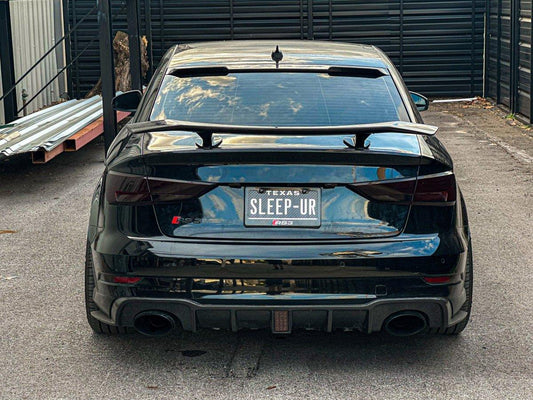 Audi RS3 S3 A3 8V/8V.5 2014 2015 2016 2017 2018 2019 2020 with Aftermarket Parts - V3 Style Rear Spoiler Wing Carbon Fiber from CMST Tuning