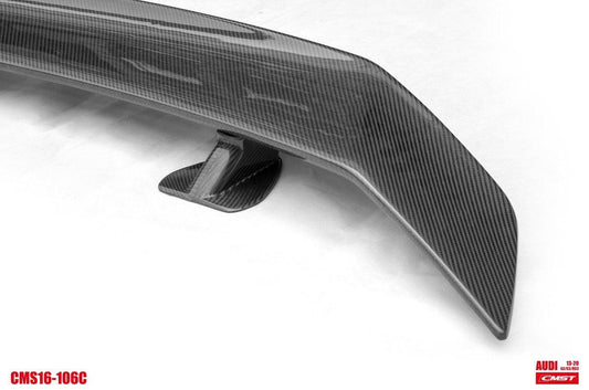 Audi RS3 S3 A3 8V/8V.5 2014 2015 2016 2017 2018 2019 2020 with Aftermarket Parts - V3 Style Rear Spoiler Wing Carbon Fiber from CMST Tuning