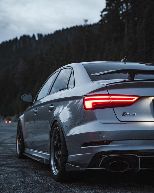Audi RS3 S3 A3 8V/8V.5 2014 2015 2016 2017 2018 2019 2020 with Aftermarket Parts - V3 Style Rear Spoiler Wing Carbon Fiber from CMST Tuning