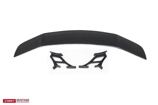 Ford Mustang GT 5.0 Mach1 Bullitt V6 3.6 Ecoboost 2.3 S550.1 S550.2 2015-2023 with Aftermarket Parts - V4 Style Rear Wing Carbon Fiber / FRP from CMST Tuning